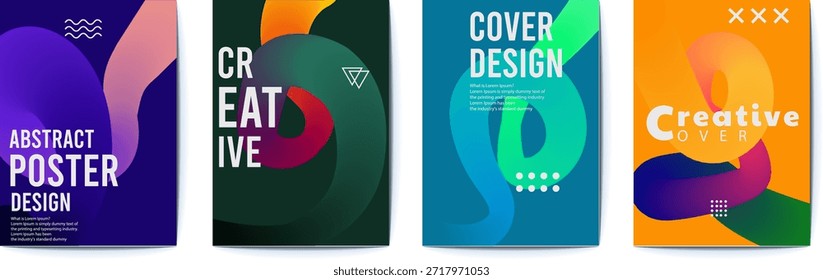 Vibrant abstract poster designs for modern creative projects