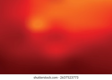 Vibrant abstract red background with smooth soft mesh gradient and glowing orange yellow bokeh lights