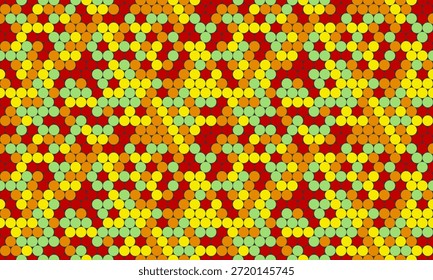 Vibrante patrón abstracto sin fisuras con un mosaico cautivador de círculos multicolores.