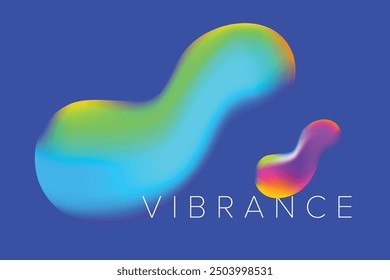 Vibrant Abstract shape on the blue Background. Dynamic and eye-catching visuals to enhance work.