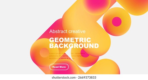 Vibrant abstract shapes, gradients, text overlay. Modern design, bold colors, dynamic composition. Perfect background element.