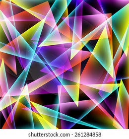 Vibrant Abstract Shards Background. Vector illustration.