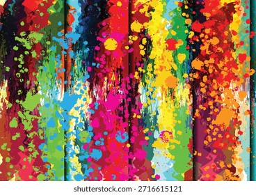 Fondo de pintura de salpicadura Abstractas vibrante. Ilustración vectorial colorida del chapoteo de la tinta.