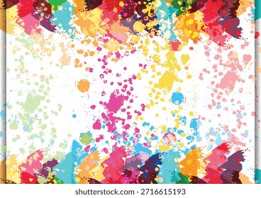 Fondo de pintura de salpicadura Abstractas vibrante. Ilustración vectorial colorida del chapoteo de la tinta.