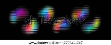Vibrant abstract stock image featuring colorful circles, neon glow, and bokeh lights for modern design and mood. vector illustration background