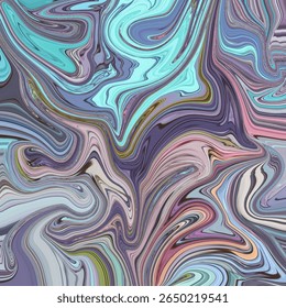 Vibrant abstract swirl artwork featuring fluid pastel and neon colors blending in a mesmerizing pattern. Ideal for backgrounds, design, or digital prints.
