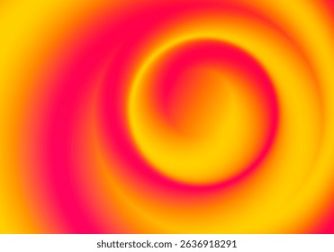 Vibrant abstract swirl in hot pink and yellow gradient colors, energetic dynamic background for creative design