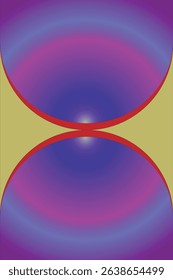 Vibrant Abstract Symmetry with Radiant Gradient and Curved Geometry