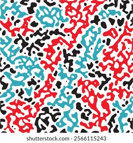 Vibrant Abstract Textile Pattern: A Fusion of Color, Creativity, and Modern Design, Perfect for Unique Fashion, Home Décor, and Artistic Inspiration