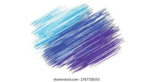 A vibrant abstract texture created with blue and purple scribbles, resembling a crayon or colored pencil drawing.