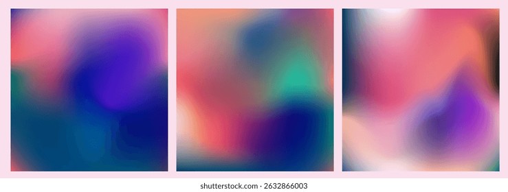 Vibrant abstract vector background in modern gradient style, featuring smooth color transitions in purple, blue, orange, and pink hues. This colorful blend matches the current digital art trends.