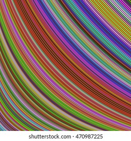 Vibrant abstract vector curved stripe digital art background design