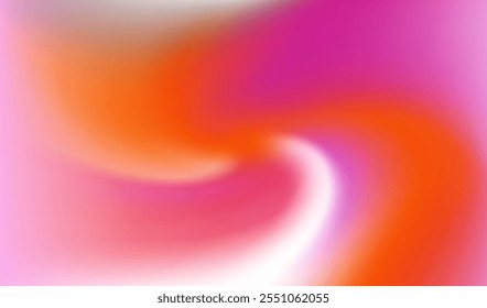 Vibrant abstract vector illustration with a swirling gradient blend of pink, orange, and red tones. The dynamic flow creates a sense of motion and energy, perfect for modern artistic designs.