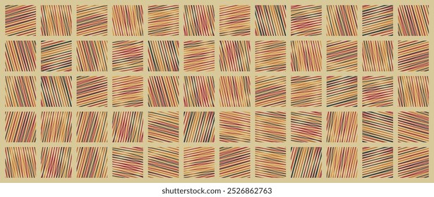 Vibrant abstract wallpaper. A geometric grid of colorful, diagonally striped squares creates an abstract, dynamic poster.