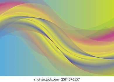 Vibrant Abstract Wave Background – Colorful Digital Art