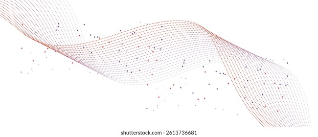 Vibrant Abstract Wave Background with Colorful Dots