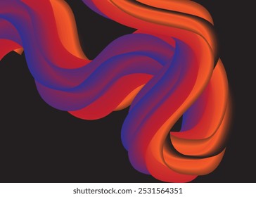 Ondas abstratas vibrantes Fluidez dinâmica e energia colorida na arte moderna Explore o movimento de curvas arrojadas Gradientes ricos e visuais futuristas para inspiração de design de ponta

