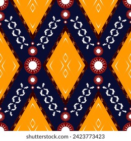 Vibrant African-inspired pattern featuring geometric shapes and traditional motifs in a seamless design,Vibrant Geometric African Pattern Design with Dynamic Tribal Motifs