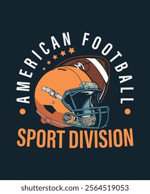 Vibrant American Football Graphic for Custom T-Shirts and Merchandise.