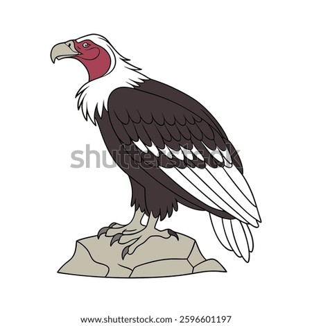 Vibrant Andean Condor Artwork. Concept of Bird Design.