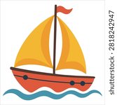 Vibrant Aof a Ship Ready to Sail Print Ready Graphic