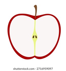 Fatia de maçã vibrante para campanhas de alimentação saudável, recursos educacionais e promoções sazonais, perfeito para blogs de alimentos e guias nutricionais