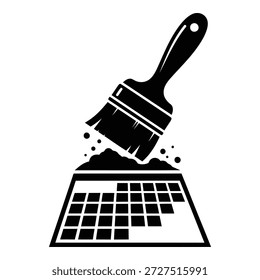 Expressão artística vibrante encontra a tecnologia com um pincel em um teclado
