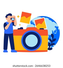 A vibrant artwork that showcases photography with a global theme filled with creative spirit visual culture and travel inspiration