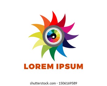 vibrant and attractive sun logo vector, modern colorful logo