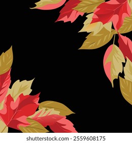 A vibrant autumn abstract background illustration featuring colorful foliage and warm tones. Perfect for seasonal designs, digital art projects, wallpapers, and creative decorations.