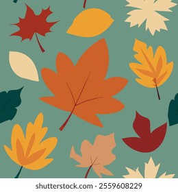 A vibrant autumn abstract background illustration featuring colorful foliage and warm tones. Perfect for seasonal designs, digital art projects, wallpapers, and creative decorations.