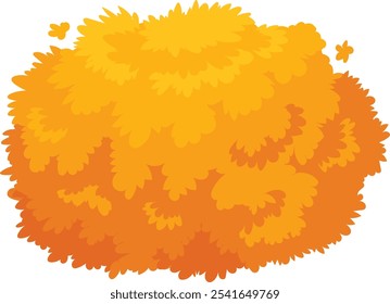 Vibrant autumn bush with orange leaves, showcasing natures colorful beauty. Ideal for design projects