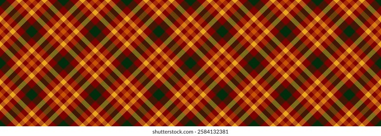 Vibrant autumnal plaid pattern.  Rich warm tones of red, orange, and green create a cozy, festive design perfect for fallthemed projects, textiles, or website backgrounds.