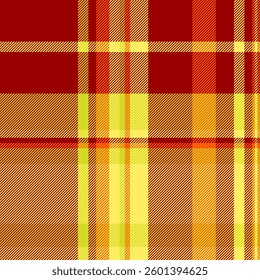 Vibrant autumnal plaid pattern in warm red, yellow, and orange hues.  Perfect for fallthemed designs, textile projects, or seasonal branding.