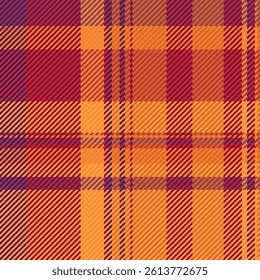 Vibrant autumnal plaid pattern in warm oranges and deep reds.  Perfect for fallthemed designs, textile prints, or website backgrounds.
