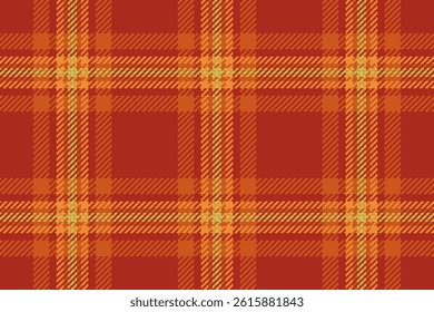 Vibrant autumnal plaid pattern in warm oranges and reds.  Perfect for fallthemed designs, textiles, or website backgrounds.