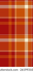 Vibrant autumnal plaid pattern in warm orange and red hues. Perfect for fallthemed designs, textiles, and backgrounds.  This seamless texture evokes feelings of warmth, comfort, and rustic charm.