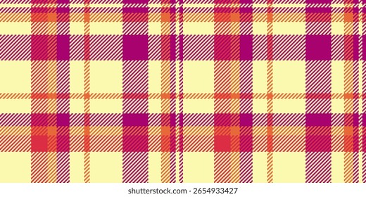 Lebhaftes herbstliches kariertes Muster in warmen Orangen, Rosa und hellgelb. Perfekt für Textildesign, Bekleidung, Verpackungen oder Website-Hintergründe.  Evoziert Gefühle von Wärme, Komfort und rustikalem Charme.