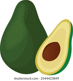 Vibrant Avocado Frucht Vektorkunst