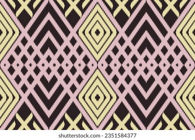 Vibrante patrón étnico azteca: Diseño de Boho Tribal Geométrico, Papel de escritorio, Envoltura, Moda, Alfombra, Ropa, Calzado, Batik,Vector,Ilustración