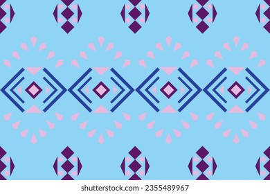 Vibrant Aztec Ethnic Pattern: Geometric Tribal Boho Design,Wallpaper,Wrapping,Fashion,Carpet,Clothing,Knitwear,Batik,Vector,Illustration