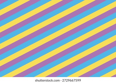 Un fondo vibrante con franjas diagonales alternas de azul, púrpura y amarillo.