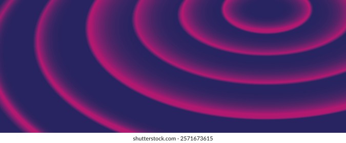 A vibrant background with concentric circles. The background features a purple and pink gradient, creating a smooth, wavy texture. Circular pattern background. Purple background vector.