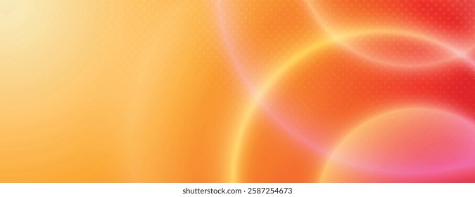 Vibrant background orange and red hues. Smooth gradient halftone dotted texture. Bright and colorful background. Abstract circular gradient background, halftone dotted texture vector