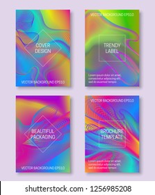Vibrant backgrounds for cover design of lines and dots array. Trendy labels for beautiful packaging. Brochure, booklet or book abstract cover templates.