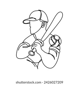 Ilustración de la página web de béisbol vibrante Obtención de ilustraciones planas para sitios temáticos de deportes, perfectas para capturar la esencia del juego