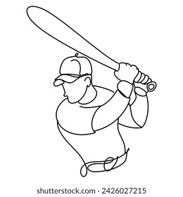 Vibrant Baseball Website Illustration Eye catching flat artwork for sports themed sites, perfect for capturing the essence of the game