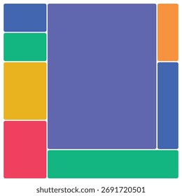 Vibrant Bento Grid Image 8 Tiles