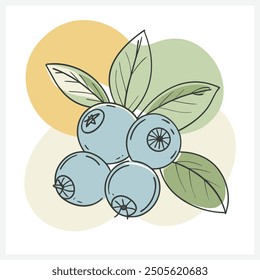 
Vibrant Bilberry Fruit Vector Illustration