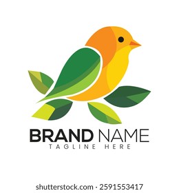 Vibrant Bird Logo Design Perfect for EcoFriendly Brands
